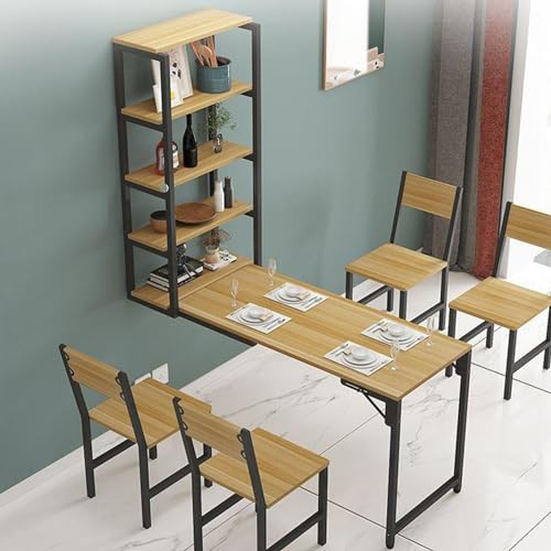 Multifunctional Wall-Mounted Folding Dining Table, Wall-Mounted Telescopic Folding Table That