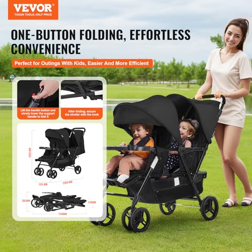 Image of VEVOR Double Stroller