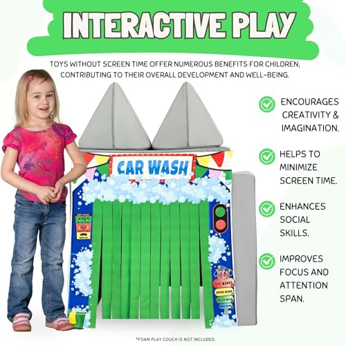 Image of Couch Swag Play Panel for Childrens Foam Sofa Kids Couch (Car Wash)