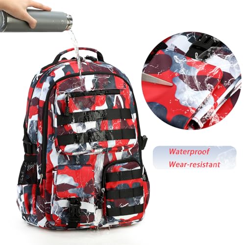 Mochila escolar adolescente Lmwzh espaciosa y resistente para libros 4