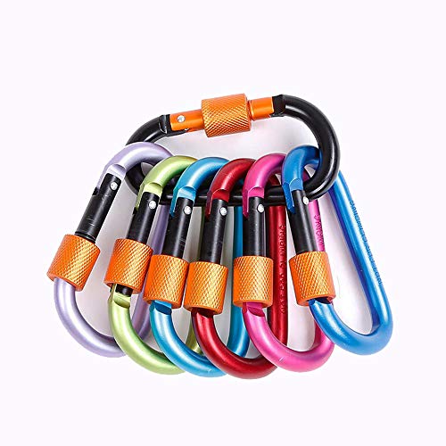 JUNSHUO Moschettoni 7 Pezzi, Moschettone in Lega