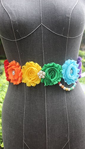 Nania Original Design Rainbow Materinity Sash Pregancy Sash For Baby Shower (Classic Rainbow) #TOP1
