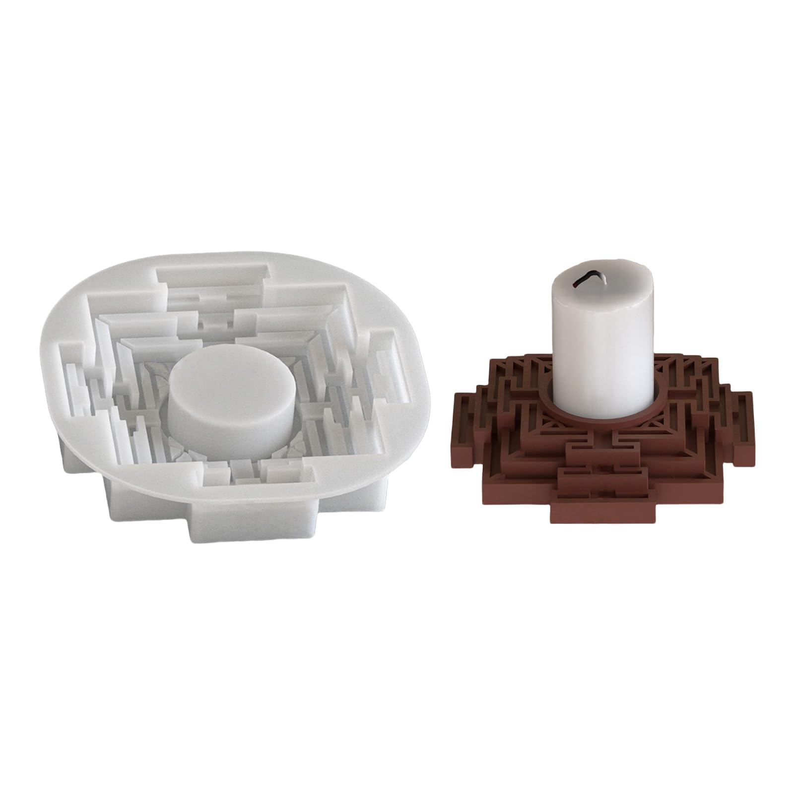 Xjdzineq Flexible Silicone Flower Holders Molds, Beginner-Friendly Templates for Wax/Plaster Creations & S Flower Holders Tray Making Artistic Base