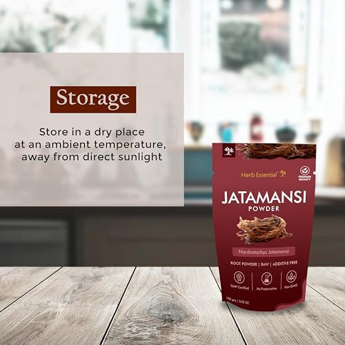 Herb Essential Jatamansi Root Powder, 100g(Pack of 2) | Promotes Hair Growth | For Strong, Shiny, and Silky Hair | For Dandruff & Spilt Ends Free Hair | Moisturizes Scalp | 100% Pure and Natural 200g - Image 4 thumbnail