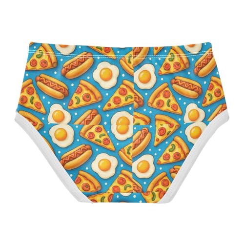 Joisal Yellow Pizza Slices Food Little Girl Panties Girls Underwear Toddlers Cotton Personalized Briefs Kids Undies 2t2