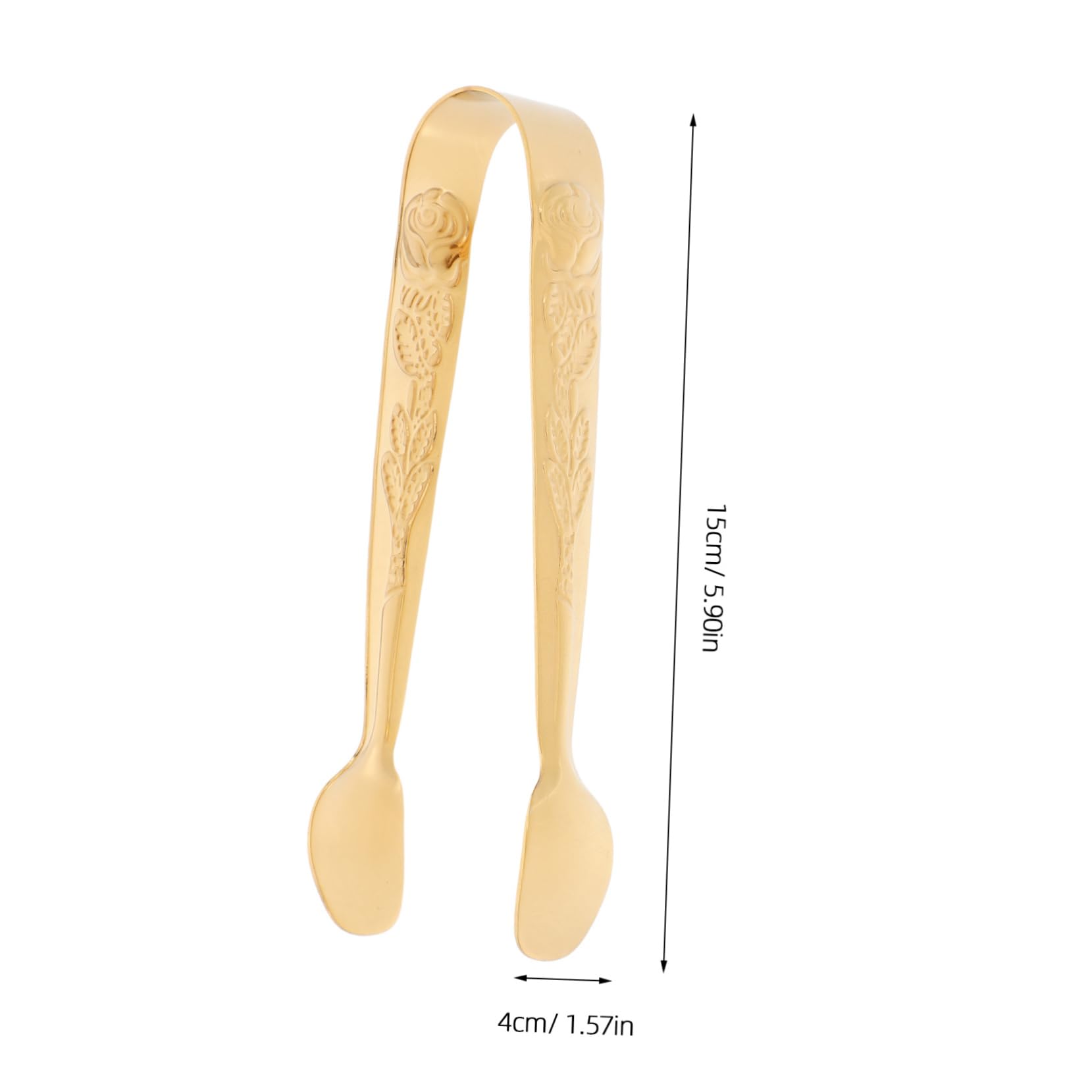 NAMOARLY Mini Serving Tongs 2pcs Stainless Steel Sugar Tongs Pattern for Party Charcuterie and Desserts