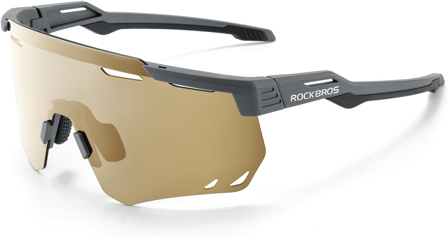 Polarised Sunglasses Cycling Glasses Women Men TR90 Frame for Cycling Running Fishing Cycling Glasses Grey