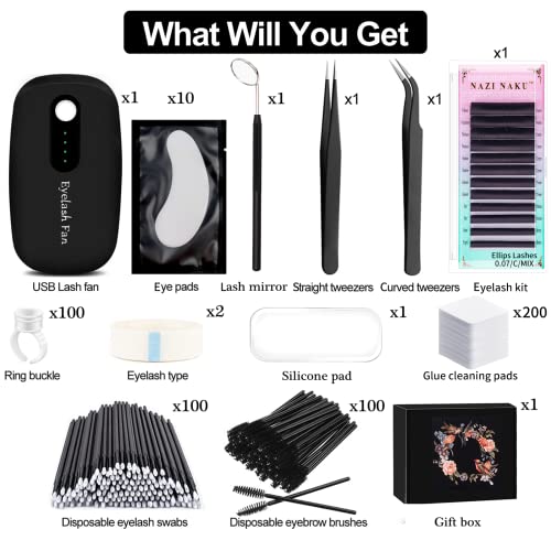 MeYuxg Eyelash Extension Accessories, Eyelash Extensions Set including Beginner's Practice Plug Eyelashes Necessary Tools - Image 2