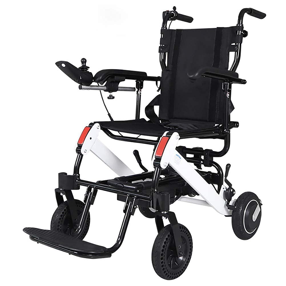 Sedia a rotelle Portatile alla Moda, Leggera, Pieghevole, con Apertura Rapida, ausilio per la Mobilità, Potente Motore a Doppio Motore, Batteria agli ioni di Litio, sicura e Facile da Guidare.