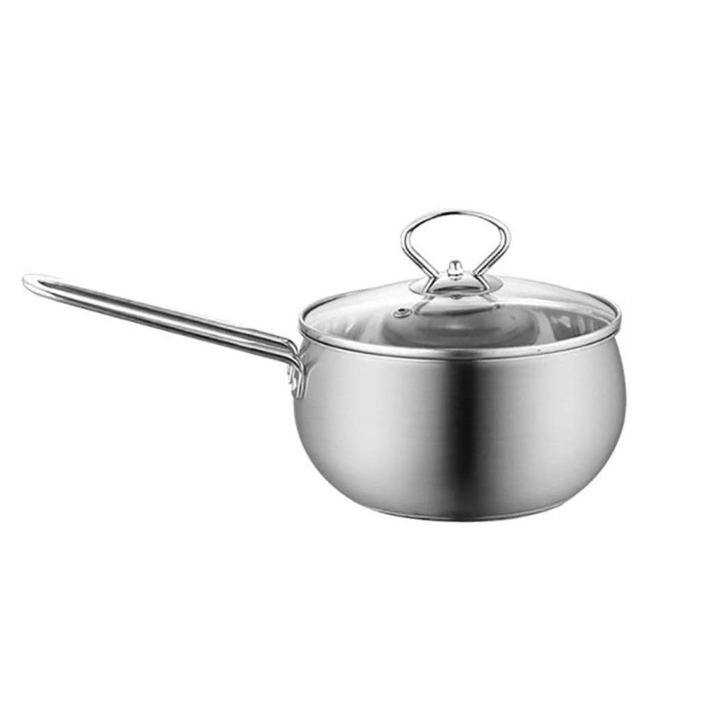 Wok marmite en acier inoxydable durable avec poignée isolante et finitions miroir