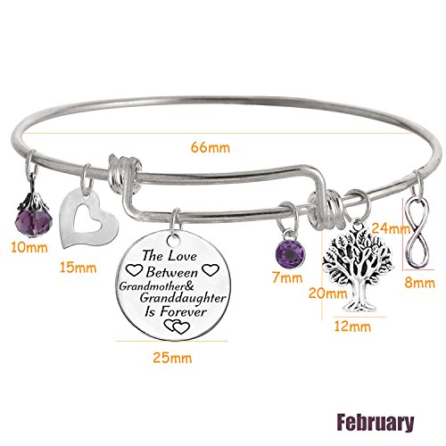 Image of The Love between Grandmother and Granddaughter is Forever Bracelet
