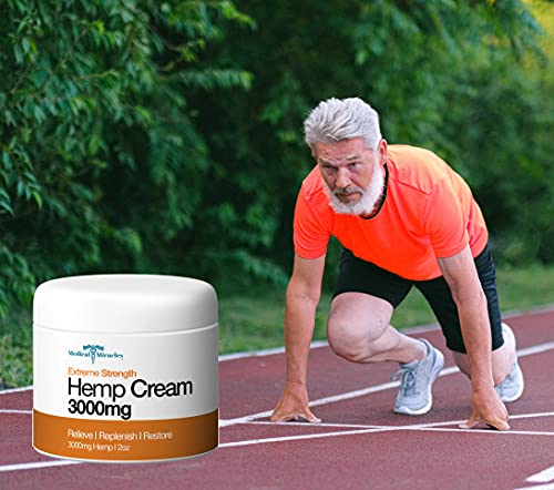 Medical Miracles Hemp Relief Cream - Ideal for Arthritis, Neuropathy, Muscles, Joints, Neck, Back, Elbows, Hands, Feet, and Knees - Proudly Made in USA (3000mg) - Image 4