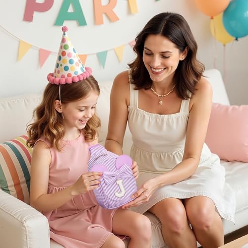 Image of Mibasies Sling Bag for Girls Gift, Toddler Girl Toys, Purple J | Cute Design, Adjustable Strap, Premium Durable Materials, Ideal Gift for Girls 4-6 for Birthdays, Christmas & Holidays