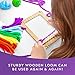 Blue Marble National Geographic Wooden Arts and Crafts Loom Weaving Kit - Yarn and 3 Fun Designs for Easy Weaving, Child Weaving Set with Loom