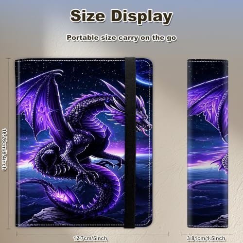 Image of Photo Album 4x6 120 Photos with Strong Elastic Band, Purple Dragon Sky
