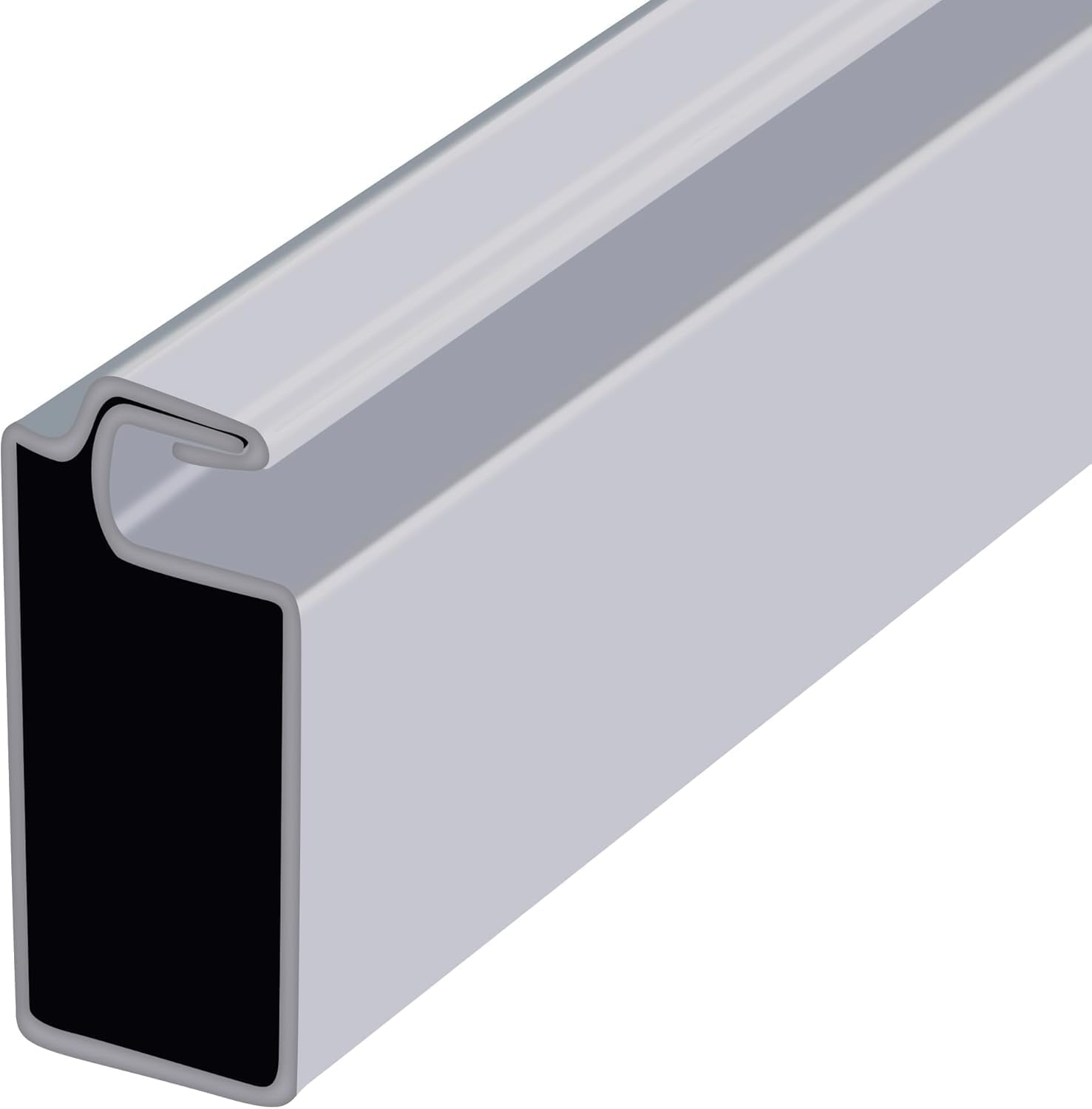 CRL White 1" X 7/16" Roll Formed Aluminum Screen Frame - 12 ft Long | Requires Cutting Instructions to 94 in or Less for Shipping | Default Cutting is (1) 94 in Length, (1) 50 in Length