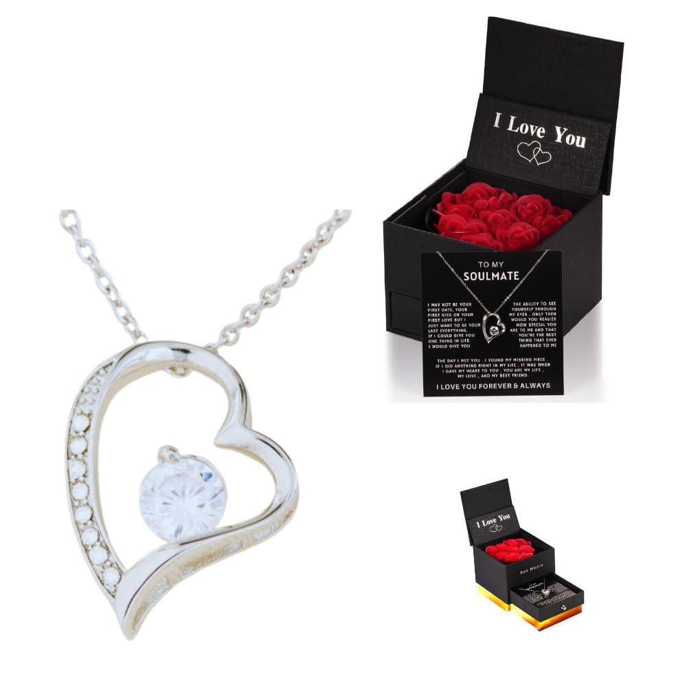 Beautiful Soulmate Necklace To My Girlfriend Wife Necklace My Future Wife Gift Soulmate Jewelry Forever Love Necklace, Love Knot and alluring Necklace