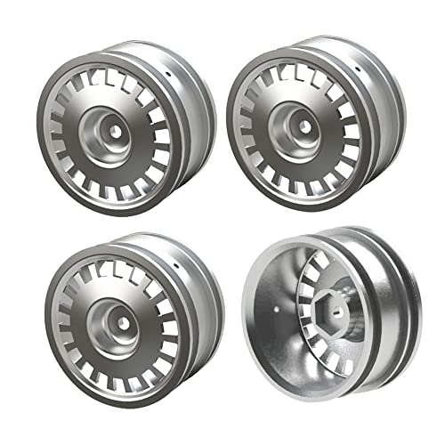 1:10 Rc Drift Car Hub Wheels Rim For Tamiya Tt01/Tt02 Xv01 Xv02 Redcat Mst 1/10 Rc On-Road Drift Car (Silver) #TOP6