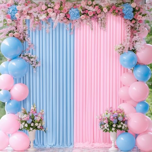 Cortinas Fondo Fotográfico 10x10 Rosa Azul 2 Paneles miniatura 2