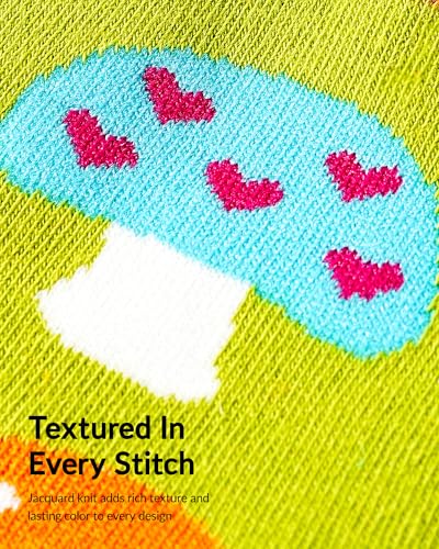 Jeasona Women's Mushroom Sunflower Cow Boston Terrier Pig Socks Gifts for Women3