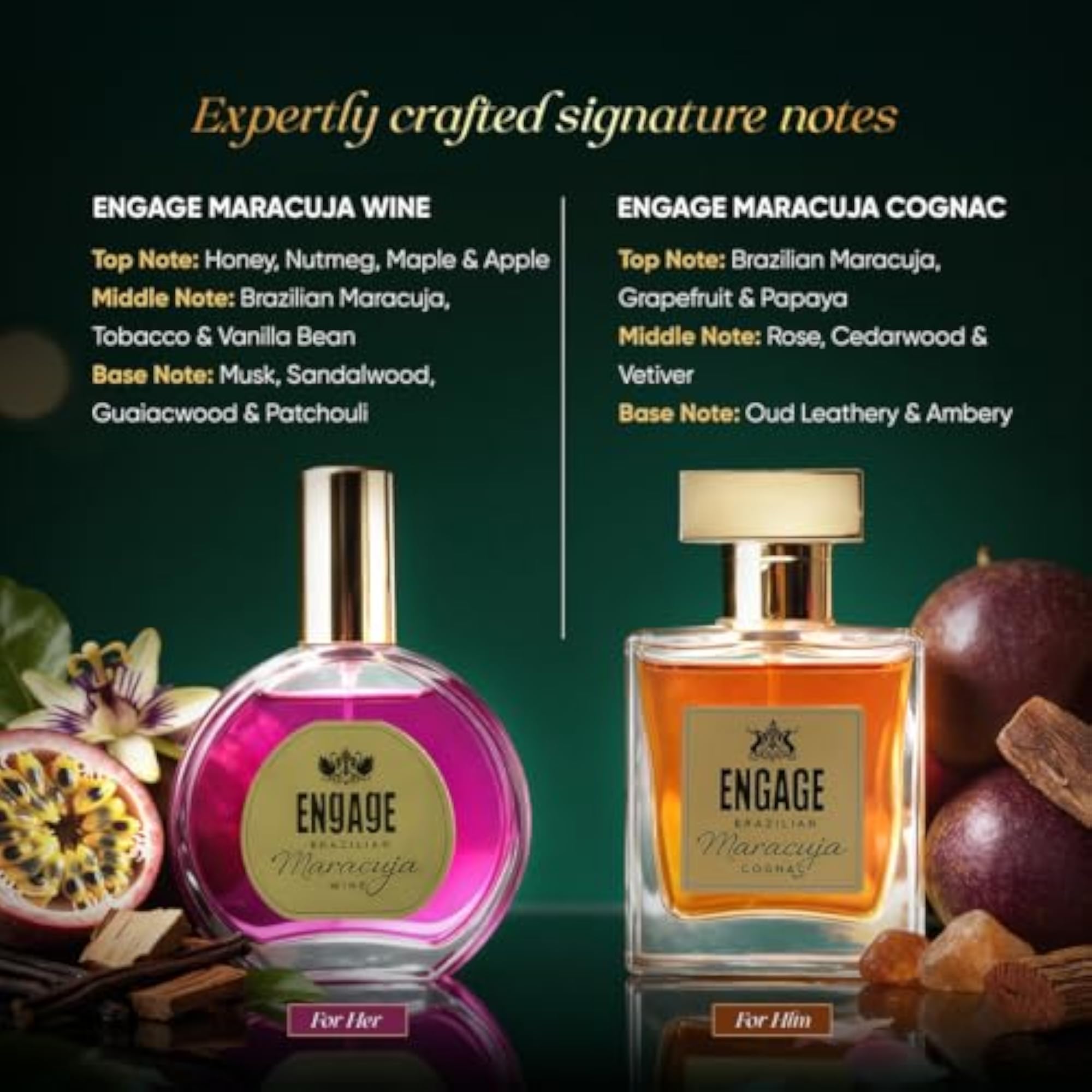 Brazilian Maracuja Luxury Perfume Gift Set, 25mlx2
