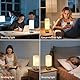 Toipwen Nachttischlampe Touch Dimmbar mit USB-Ladefunktion, Moderne Tischlampe mit 3 Farbtemperaturen (Warmweiß/Kaltweiß/Tageslicht), 6W E27 Birnen für Schlafzimmer, Wohnzimmer, Büro, Lernzimmer