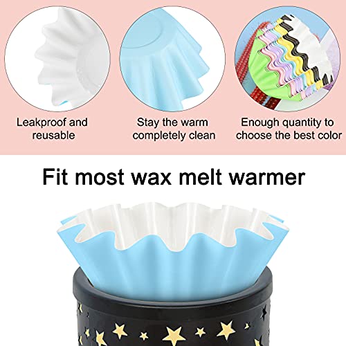 Dreamtop 150 PCS Wax Melt Liners Reusable & Leakproof Candle Popper Liner, Wax Tray for Scented Wax Electric Wax Warmers, Plug in Warmers, Candle Warmer, 6 Colors - Image 4