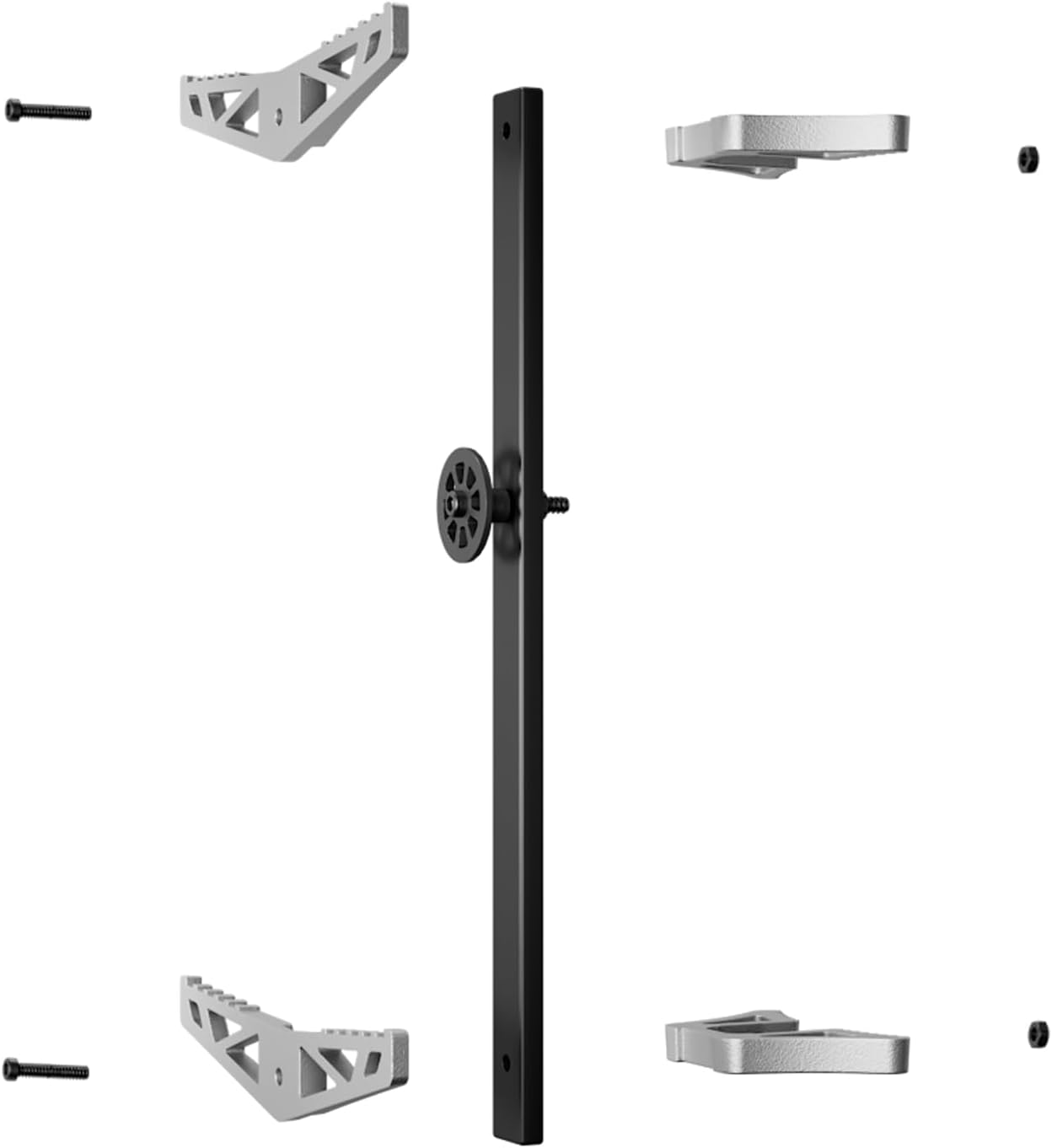 Climbing Sticks for Hunting, Lightweight Tree Stand Climbing Stick, Cast Aluminum Non-Slip Tree Climbing Steps with Fold-Up Boot Grabbing Grooves and Climbing Straps