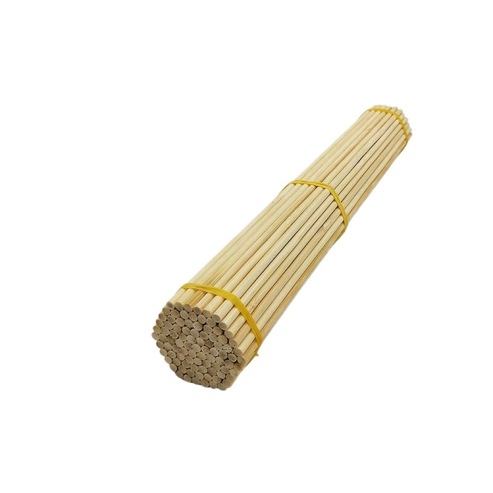 Bâtonnets en Bois Bâtons de bambou ronds et carrés naturels, 100 pièces, matériaux artisanaux de bricolage, Table de sable, modèle de construction, matériaux artisanaux créatifs(4mm round white)