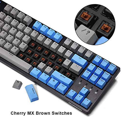 Image of DURGOD Taurus K320 TKL Wired Mechanical Gaming Keyboard - 87 Key - Double Shot PBT - NKRO - USB Type C (Cherry Brown,Black)