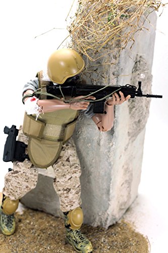 Army Action Figures,12" US Soldier Figure Military Playset for Boy Kids(Wounded Soldier)