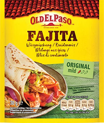 Old El Paso Fajita Würzmischung - Fertiger Gewürzmix für mexikanische Fajitas - 1 x 30 g Cover