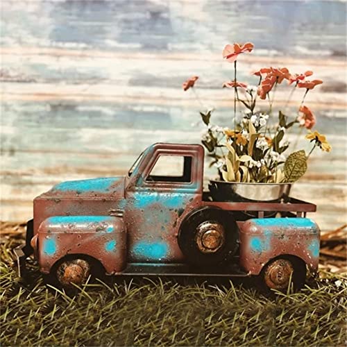 Gursac 2023 New Model Creative Retro Green Tank Flowers Succulent Potted Flower Pot Ornaments Resin Statue Crafts Vertical Planter Wall #TOP3