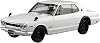 Aoshima Bunka Kyozai 09-B The Snap Kit Series Skyline 2000GT-R White Color Coded Plastic Model