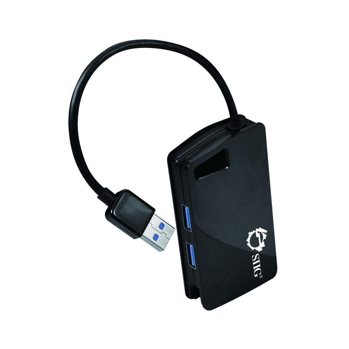SIIG JU-H30812-S1 Super Speed USB 3.0 4,Port Hub, 4 Ports, Black