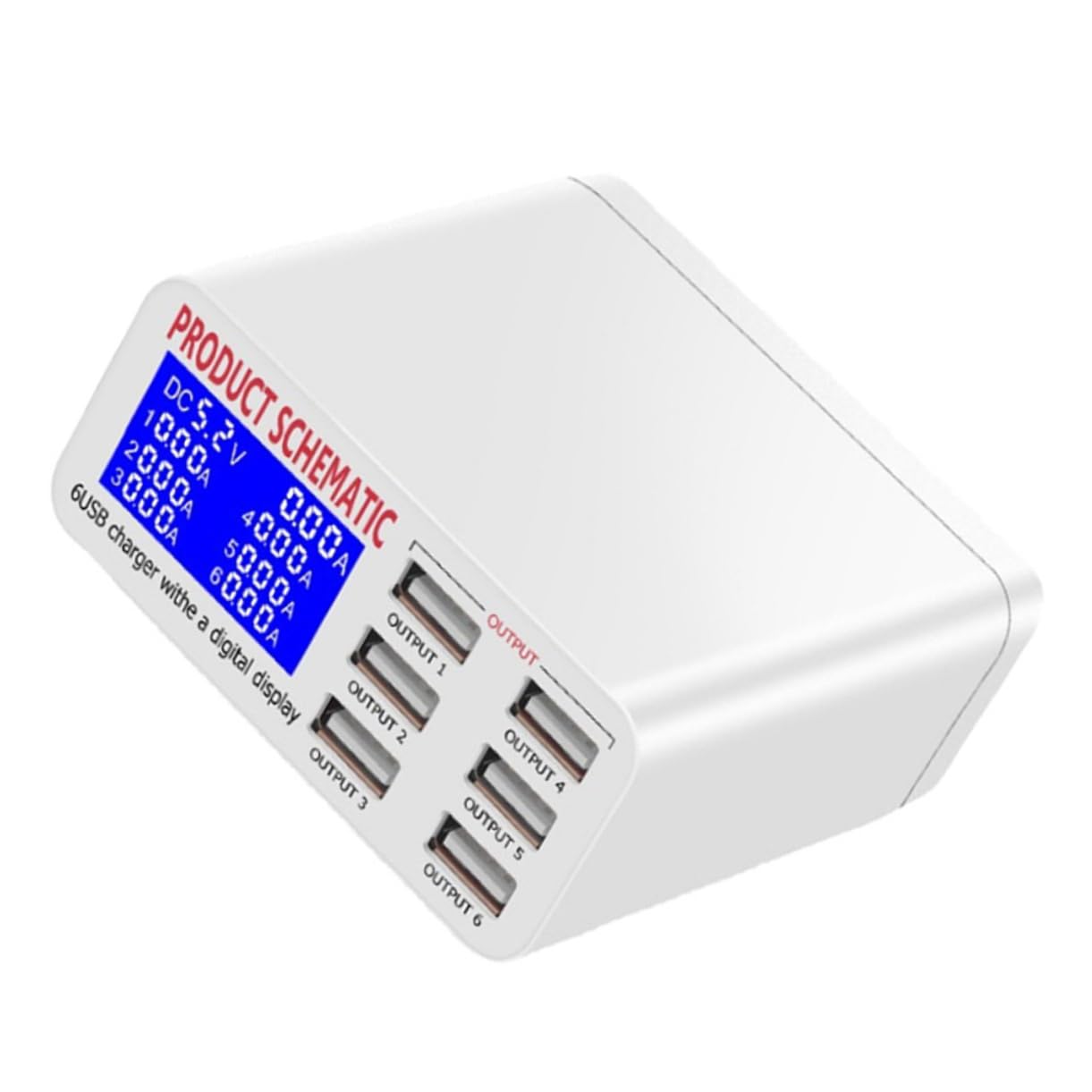 Estación de carga 40w de 6 puertos USB Operitacx multicolor 8
