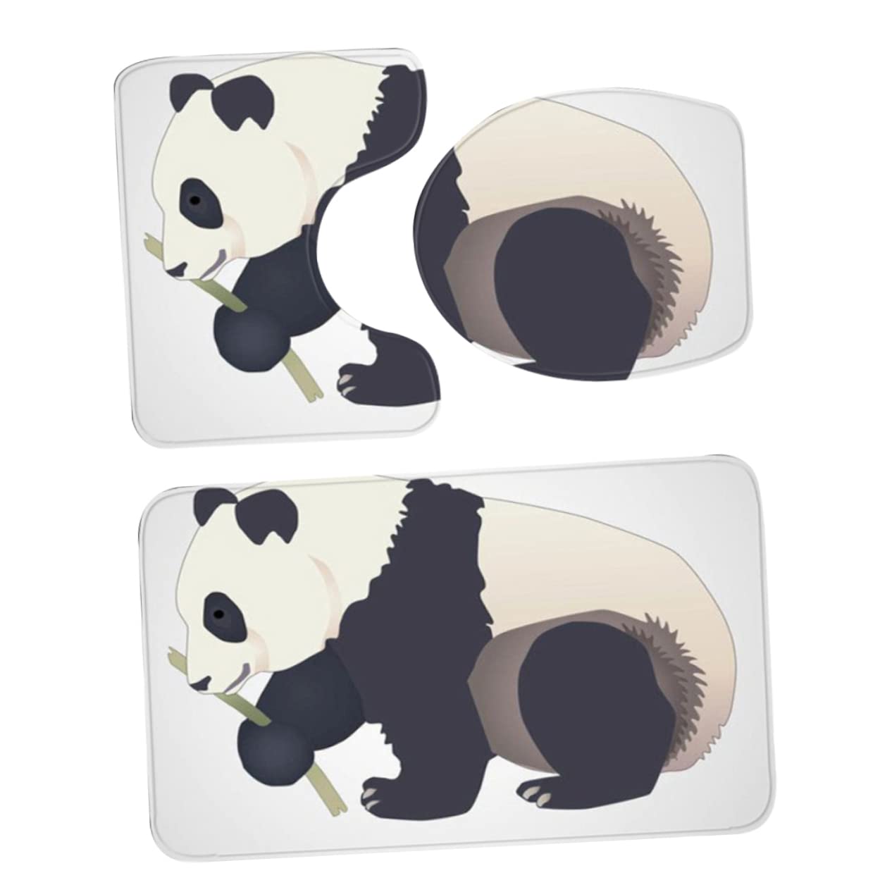Alfombrilla de baño de panda para decorar el aseo infantil con tapete suave