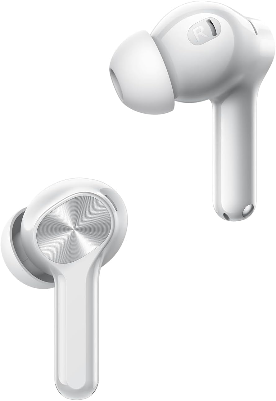 Close-up of a single realme Buds T200 Lite Earbud