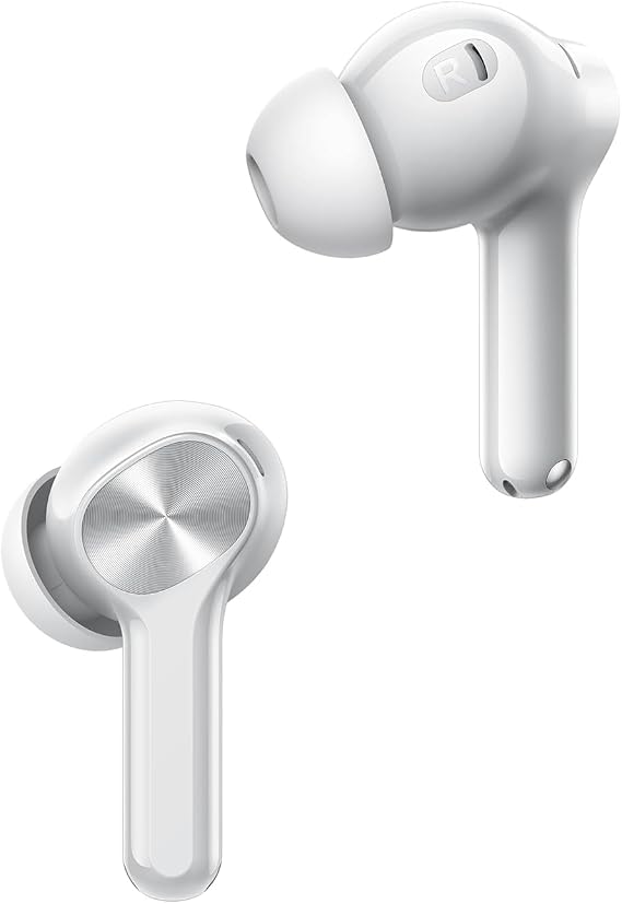سماعات أذن بلوتوث T200 Lite من realme Buds، 4 ميكروفون، AI ENC للمكالمات، تشغيل كامل لمدة 48 ساعة مع شحن سريع وزمن انتقال منخفض للألعاب TWS، Google Fast Pair، مع ميكروفون - (رمادي)