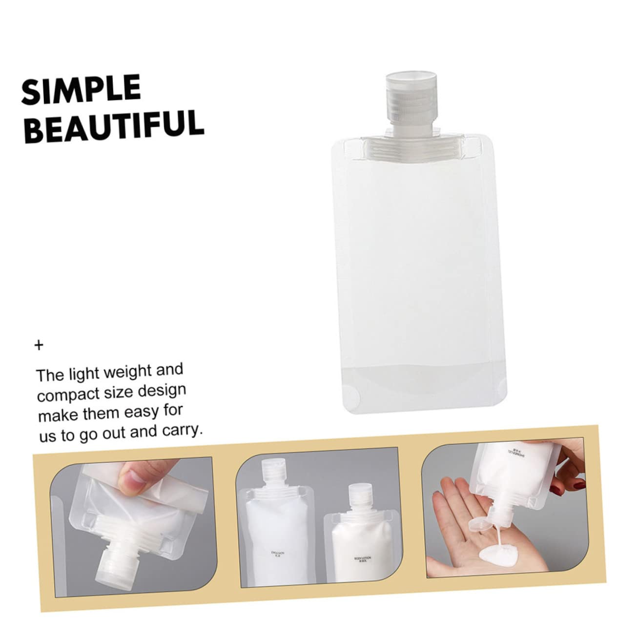 FOMIYES 3sätze Reisegröße Squeeze Bags Emulsion Aufbewahrungstaschen Für Ätherische Öle Wiederverwendbare Und Platzsparende Flaschen Beutel Und Wasserfeste Etiketten