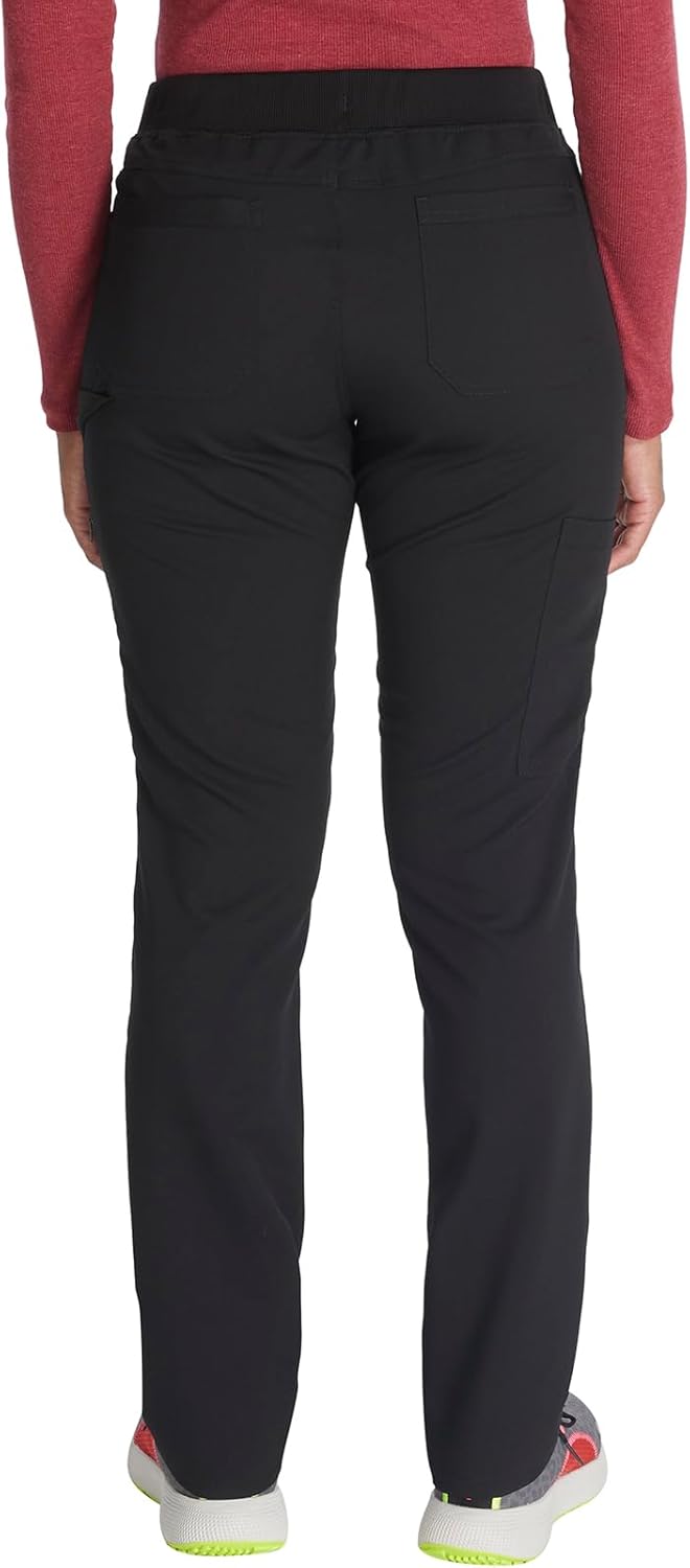 Dickies Women Scrub Pull-on Pant Mid Rise Tapered Leg Bottoms with 6 Pockets & Rib-Knit Waistband DK135 - Image 4