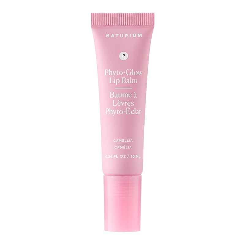 Bálsamo labial Naturium Phyto-Glow Camellia, acabamento brilhante, 10 g