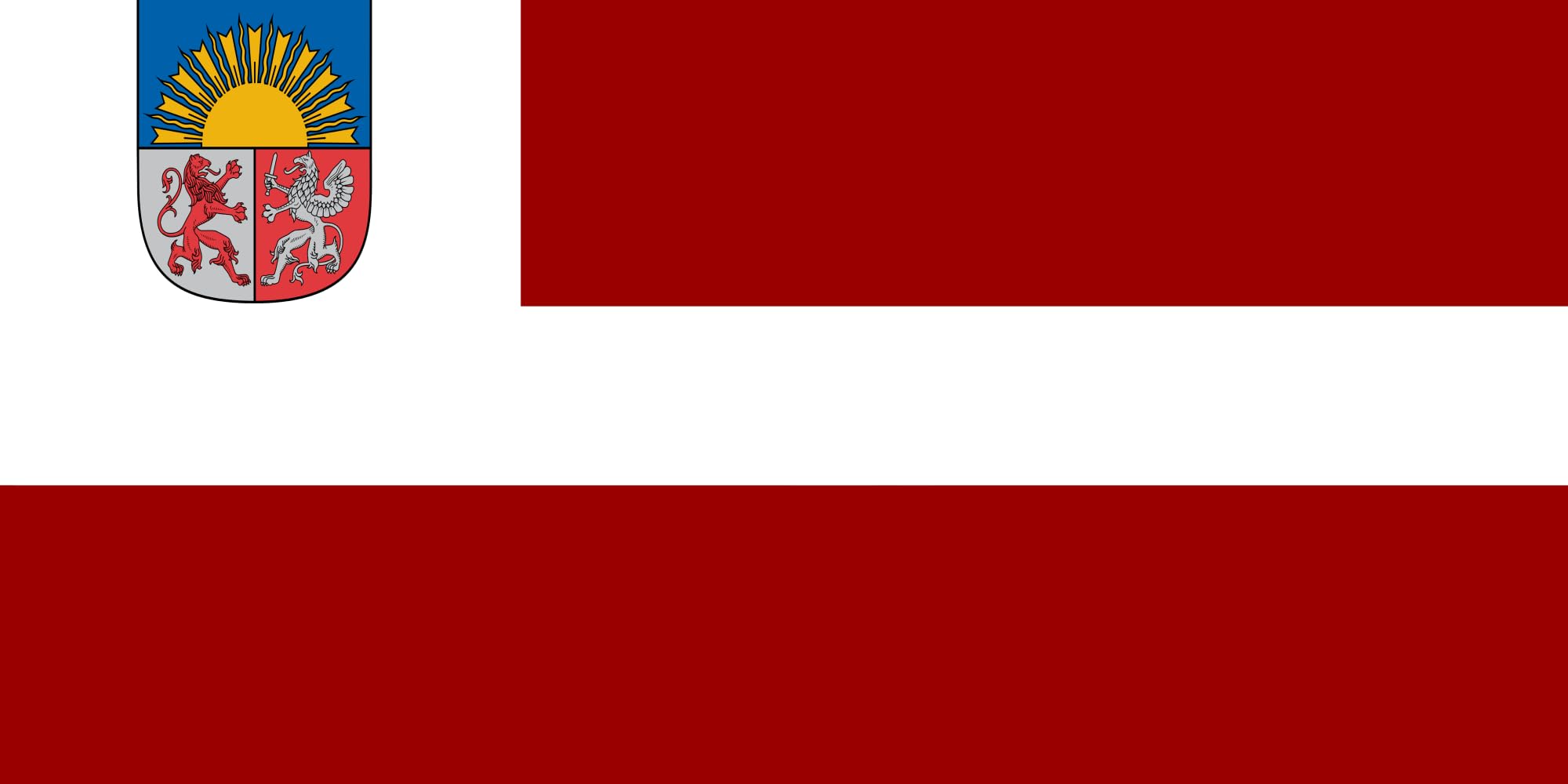 Drapeau paysage du Consul Letton de grand format pour mât extérieur