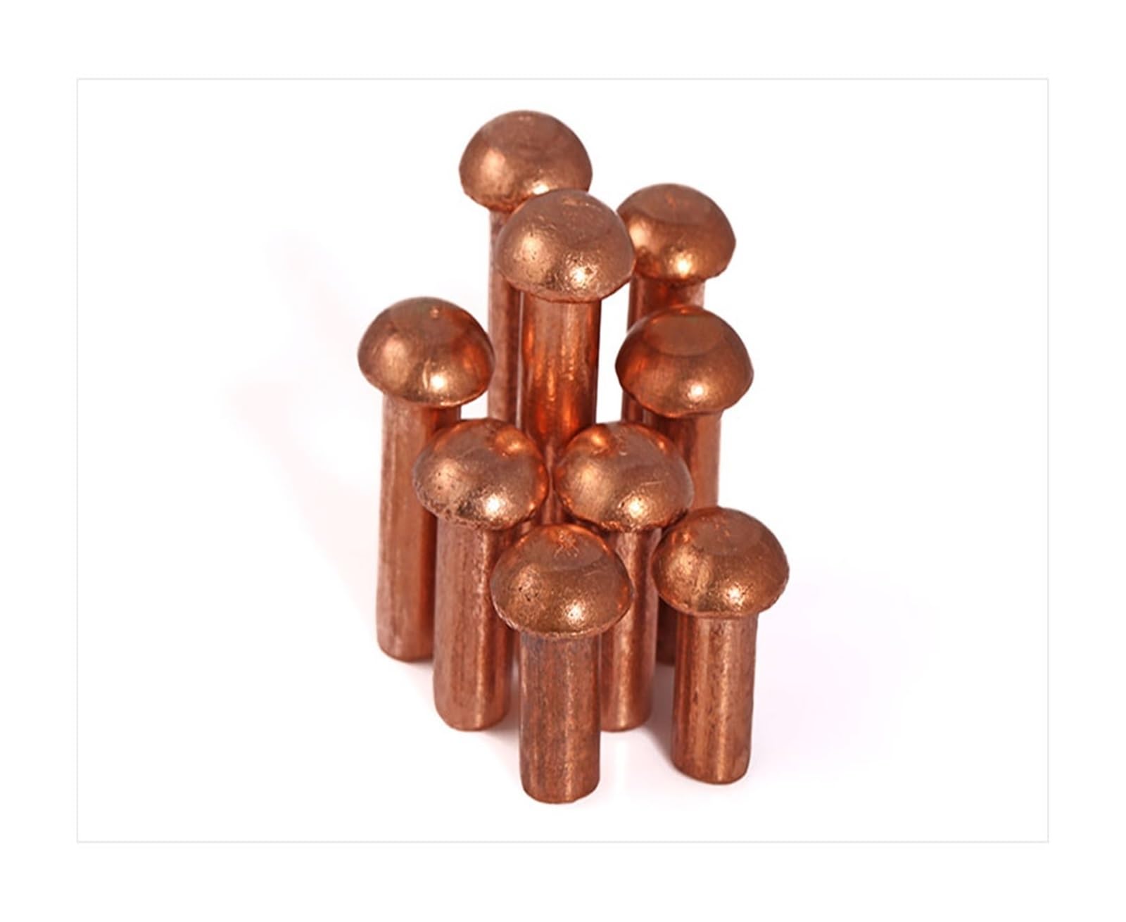 FUKKA Nity z łbem półokrągłym Nity pełne Okrągłe czapki Uderzenie Nity miedziane M2 M2,5 M3 M4 M5 M6 M8 Nity Reality (Size : M2X3 700pcs)