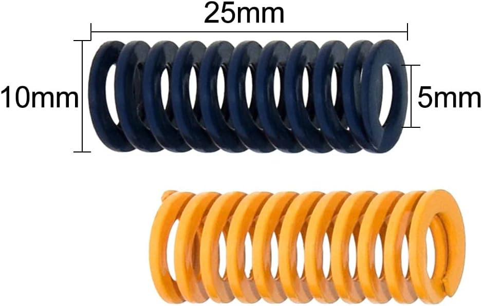 review Nicfaky Heated Bed Spring Auto Leveling Kits,Adjustment Nut+Springs+Screw Kit for CR10 Leveling Kit Ender 3 MK3 Hotbed 3D Printer Parts (Color : Yellow)