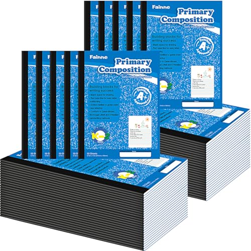 Compositions book for kids draw and write Fainne bleu cahier d'écriture maternelle CP 100 pages