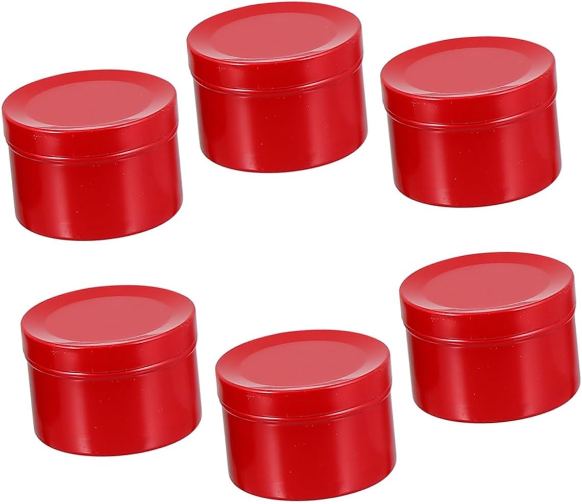 6pcs Aluminum Candle Making Jars Cover Refillable Containers for Candles Cosmetics and Storage for Parties and Travel