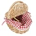 STOBOK Weidenkorb Picknickkorb mit Deckel Tragekorb Einkaufskorb Geschenkkorb Geflochten Rot Liner Brotkorb Landhausstil Picknickbedarf Aufbewahrungskorb Organizer