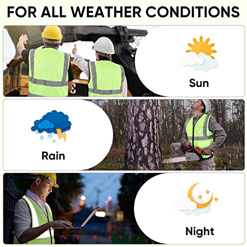 Image of TICONN High Visibility Reflective Safety Vest for Men & Women, ANSI Class 2