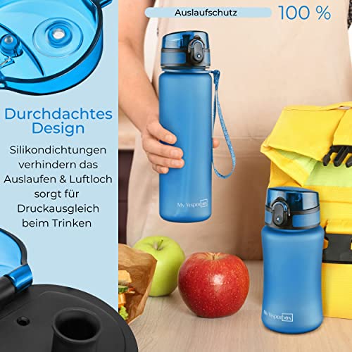 Miniatura 7 de My Vesperbox Botella Para Niños 350 Ml Botella De Agua Apta Para Bebidas Con Gas Y A Prueba De Fugas Botella Infantil Para La Escuela Y El Deporte Botella Para Niñas Y Niños